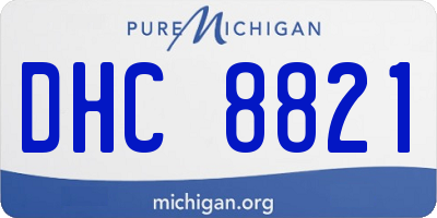 MI license plate DHC8821