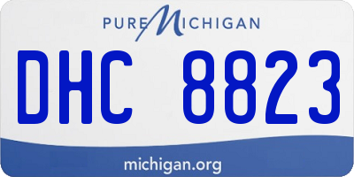 MI license plate DHC8823