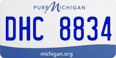 MI license plate DHC8834