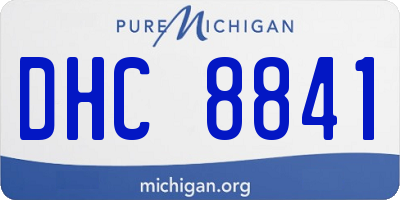 MI license plate DHC8841