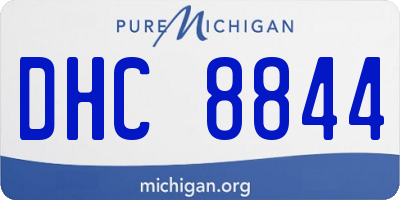 MI license plate DHC8844