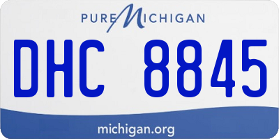 MI license plate DHC8845