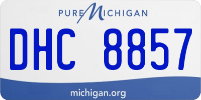 MI license plate DHC8857