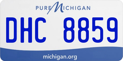 MI license plate DHC8859