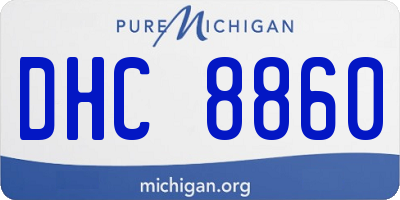 MI license plate DHC8860