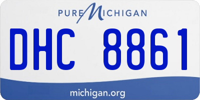 MI license plate DHC8861