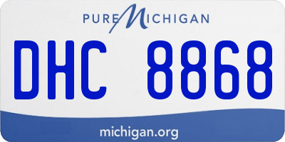 MI license plate DHC8868