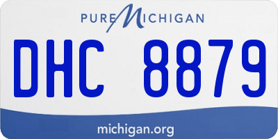 MI license plate DHC8879