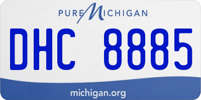 MI license plate DHC8885