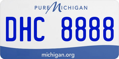 MI license plate DHC8888