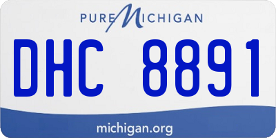 MI license plate DHC8891