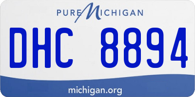 MI license plate DHC8894
