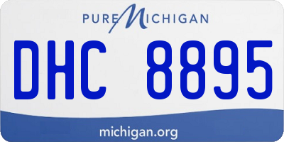 MI license plate DHC8895