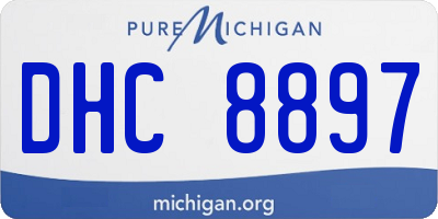 MI license plate DHC8897