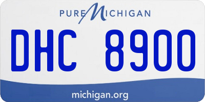 MI license plate DHC8900