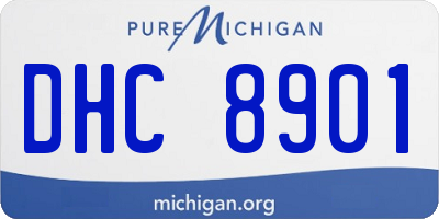 MI license plate DHC8901