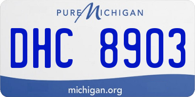 MI license plate DHC8903
