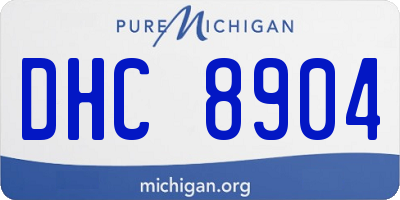 MI license plate DHC8904