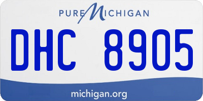 MI license plate DHC8905