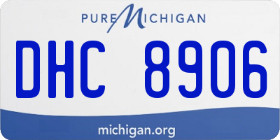 MI license plate DHC8906