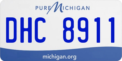MI license plate DHC8911