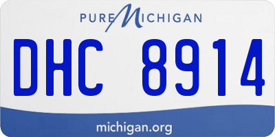 MI license plate DHC8914