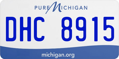 MI license plate DHC8915