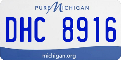 MI license plate DHC8916
