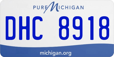 MI license plate DHC8918