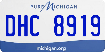 MI license plate DHC8919