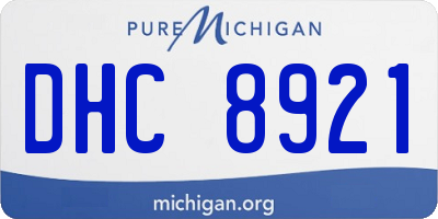 MI license plate DHC8921
