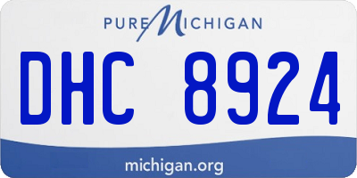 MI license plate DHC8924