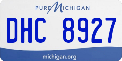 MI license plate DHC8927