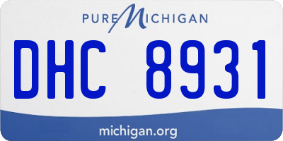 MI license plate DHC8931
