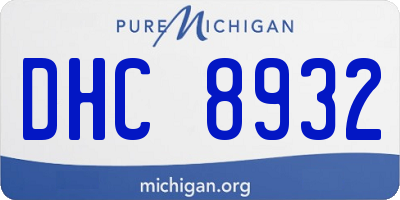 MI license plate DHC8932