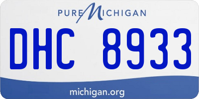 MI license plate DHC8933