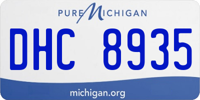 MI license plate DHC8935