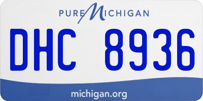 MI license plate DHC8936