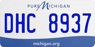 MI license plate DHC8937
