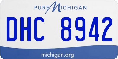 MI license plate DHC8942