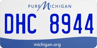 MI license plate DHC8944