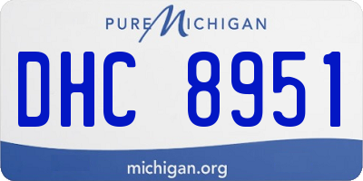 MI license plate DHC8951