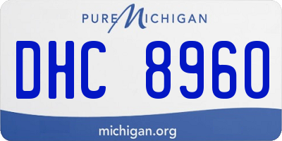 MI license plate DHC8960