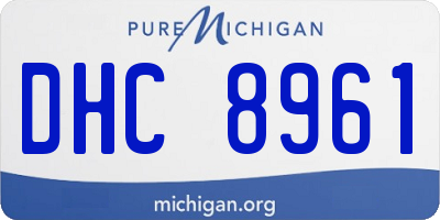 MI license plate DHC8961