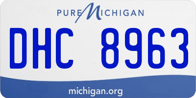 MI license plate DHC8963