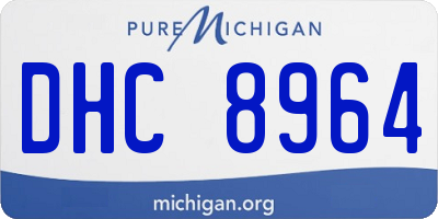 MI license plate DHC8964