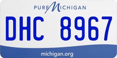 MI license plate DHC8967