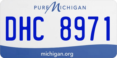 MI license plate DHC8971