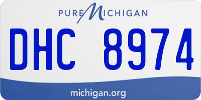 MI license plate DHC8974