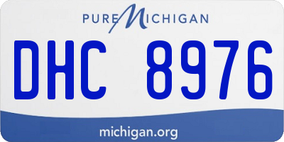 MI license plate DHC8976